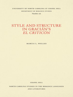cover image of Style and Structure in Gracián's El Criticón